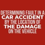 Car accident determining fault by location of damage
